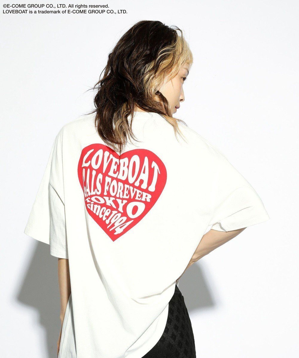 【グリーンパークス/Green Parks】のLOVEBOAT ハートロゴptビッグTEE インテリア・キッズ・メンズ・レディースファッション・服の通販 founy(ファニー) 　ファッション　Fashion　レディースファッション　Fashion for Women　トップス・カットソー　Cut & Sew Tops　シャツ・ブラウス・オフィスカジュアル　Elegant Blouses & Button-Ups　ロングTシャツ・Tシャツ　Longline T-Shirts & Tees　カットソー・ベーシックTシャツ　Cut-and-Sewn Tops / Stretch Tees & Basics　カットソー　Cut and Sewn Top　グラフィック　Graphic, Graphic Design　ビッグ　Big, Oversized　ポケット　Pocket, Pocket Detail　モチーフ　Motif, Design Theme　A/W・秋冬　Autumn/Winter　White|ID: prp329100004621652 ipo3291000000033629848