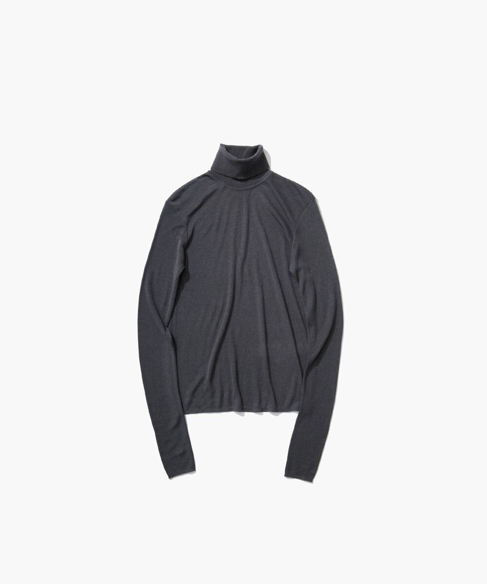 【エイトン/ATON】のTENCEL SILK CIRCULER RIB タートルネックセーター インテリア・キッズ・メンズ・レディースファッション・服の通販 founy(ファニー) 　ファッション　Fashion　レディースファッション　Fashion for Women　トップス・カットソー　Cut & Sew Tops　ニット　Knit Tops & Sweaters　タートルネック・ハイネックトップス　Turtlenecks & High-Neck Tops　インナー　Innerwear　カットソー　Cut and Sewn Top　シルク　Silk, 100% Silk　セーター　Sweater, Knitwear　タートルネック　Turtleneck, High Neck　ベーシック　Basic, Essential　ボトム　Bottoms, Lower Wear　A/W・秋冬　Autumn/Winter　CHAROCAL GRAY|ID: prp329100004621674 ipo3291000000033161057