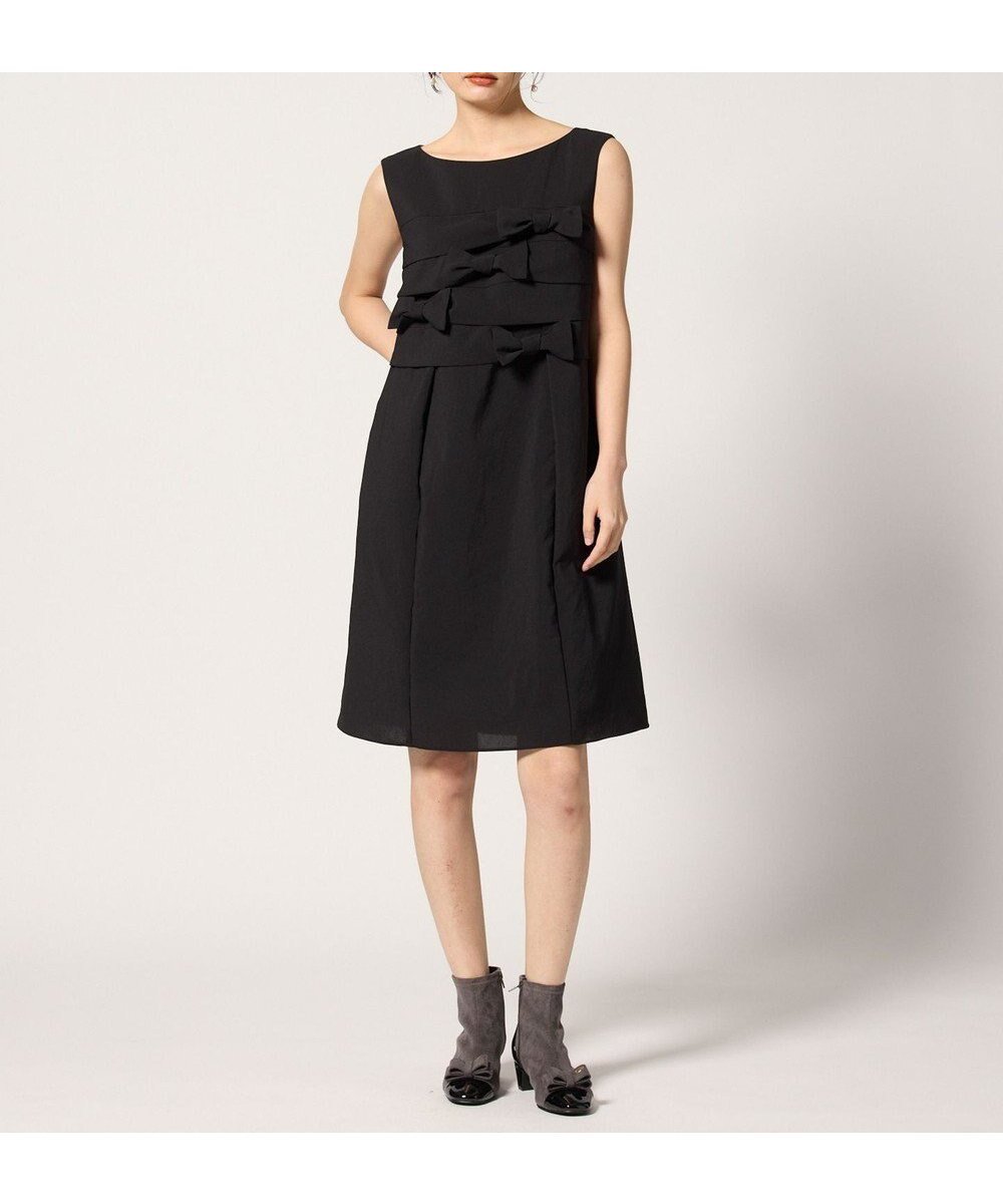 【トッカ/TOCCA】の【洗える・消臭・吸水速乾・接触冷感・UVケア】RIBBON KNOT DRESS ドレス インテリア・キッズ・メンズ・レディースファッション・服の通販 founy(ファニー) 　ファッション　Fashion　レディースファッション　Fashion for Women　ワンピース　Dresses　フォーマル・パーティードレス・結婚式用ドレス　Elegant & Casual Dresses　ドレス　Dress, One-Piece　再入荷　Restock / Back in Stock　吸水　Absorbent, Quick-Dry　夏　Summer　S/S・春夏　SS, Spring/Summer, Warm Season　洗える　Machine Washable　A/W・秋冬　Autumn/Winter　ブラック系|ID: prp329100004621697 ipo3291000000033161221