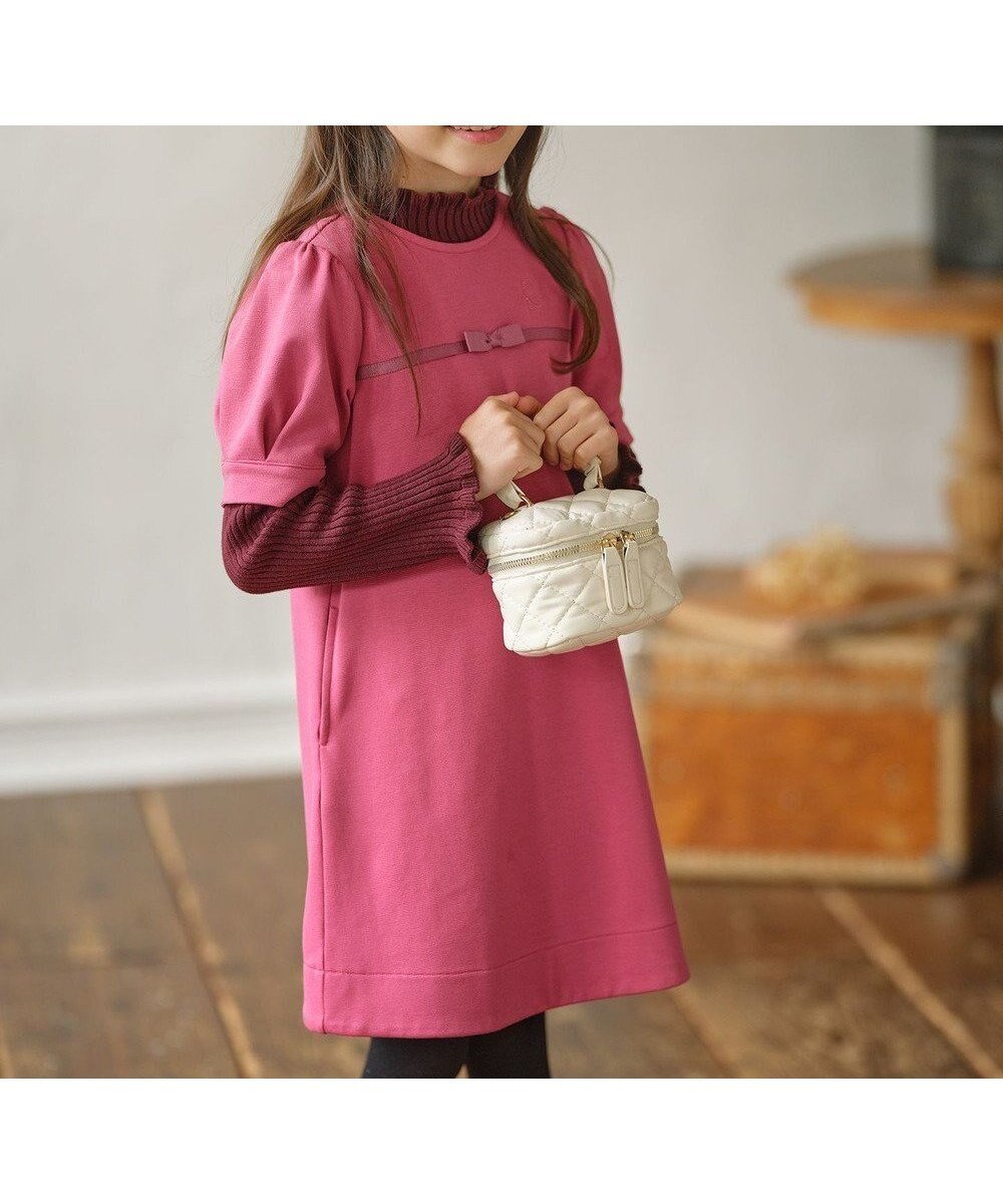 【組曲 / KIDS/KUMIKYOKU】の【110-140cm】グログラン ワンピース インテリア・キッズ・メンズ・レディースファッション・服の通販 founy(ファニー) ファッション Fashion キッズファッション Fashion for Kids ワンピース Dresses 春 Spring グログラン Grosgrain, Grosgrain Ribbon コンパクト Compact, Small Size シンプル Simple, Minimal リブニット Rib Knit, Ribbed Knit A/W・秋冬 Autumn/Winter S/S・春夏 SS, Spring/Summer, Warm Season 夏 Summer ラズベリー系|ID: prp329100004622213 ipo3291000000034484397