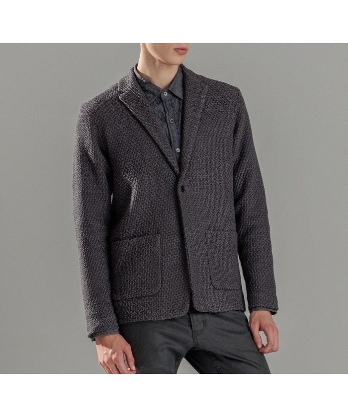【ジョゼフ オム/JOSEPH HOMME / MEN】のストロータックステッチ ニットジャケット インテリア・キッズ・メンズ・レディースファッション・服の通販 founy(ファニー) https://founy.com/ ファッション Fashion メンズファッション Fashion for Men アウター Men's Coats Outerwear テーラードジャケット Tailored Jackets & Blazers カーディガン Cardigan, Knitwear シンプル Simple, Minimal ジャケット Jacket, Outerwear ストレッチ Stretch, Stretchy Fabric パッチ Patch, Appliqué ポケット Pocket, Pocket Detail A/W・秋冬 Autumn/Winter |ID: prp329100004622226 ipo3291000000033246458