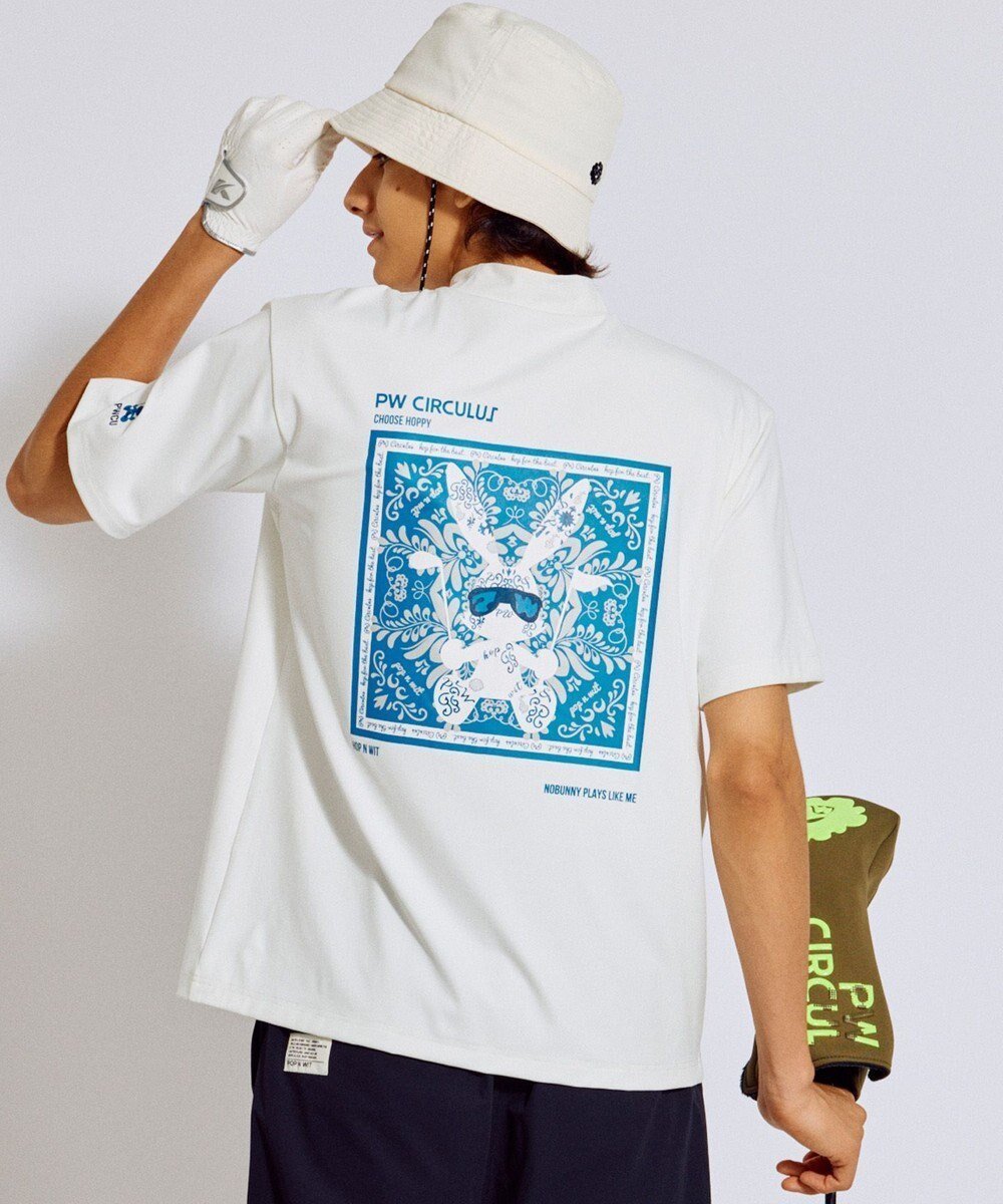 【ピーダブリュサーキュラス/PW CIRCULUS / MEN】の【吸水速乾 / UV遮蔽率99.5% UVカット / ストレッチ】【MEN】アニマルグラフィックモックT ゴルフ インテリア・キッズ・メンズ・レディースファッション・服の通販 founy(ファニー) 　ファッション　Fashion　メンズファッション　Fashion for Men　トップス・カットソー　Cut & Sew Tops　メンズシャツ　Shirts　イラスト　Illustration　インナー　Innerwear　春　Spring　秋　Autumn　カットソー　Cut and Sewn Top　グラデーション　Gradient, Ombre　グラフィック　Graphic, Graphic Design　吸水　Absorbent, Quick-Dry　ストレッチ　Stretch, Stretchy Fabric　人気　Popular, Best Seller　猫　Cat, Kitty　プリント　Print, Printed Pattern　ベーシック　Basic, Essential　A/W・秋冬　Autumn/Winter　夏　Summer　ゴルフ　Golf　2025年　2025　2025-2026秋冬・A/W　Autumn/Winter 2025–26 AW25–26　ホワイト系|ID: prp329100004622228 ipo3291000000033240435