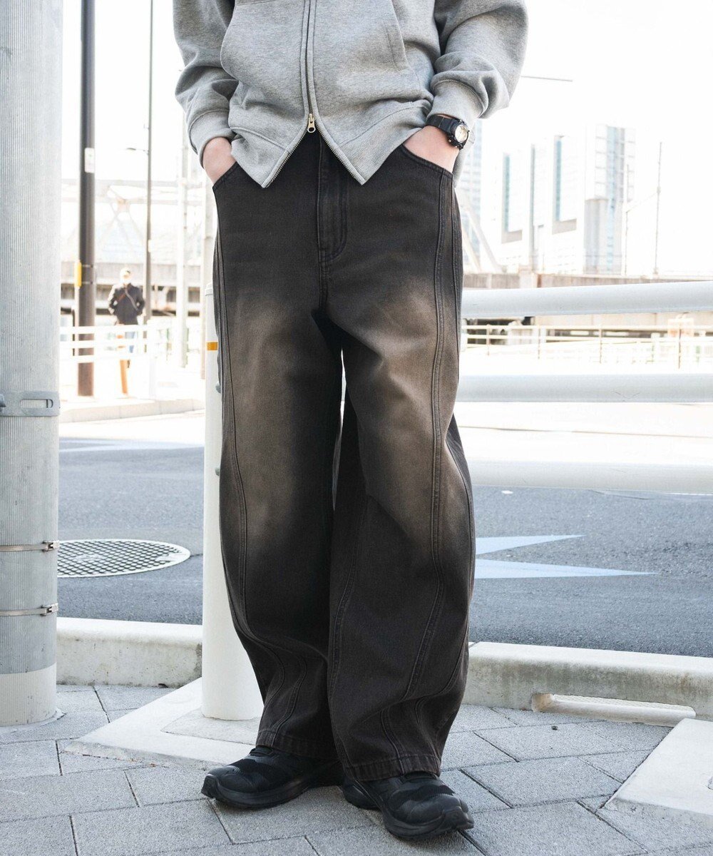 【ウィゴー/WEGO / MEN】の【SMLサイズ展開】イージー3Dバレルレッグデニムパンツ インテリア・キッズ・メンズ・レディースファッション・服の通販 founy(ファニー) 　ファッション　Fashion　メンズファッション　Fashion for Men　ボトムス　Bottoms　デニムパンツ・ジーンズ　Denim Pants　春　Spring　クッション　Cushion, Throw Pillow　グラフィック　Graphic, Graphic Design　スマホ　Smartphone, Mobile Device　チェック　Check, Plaid, Tartan　デニム　Denim, Jeans Material　トレンド　Trend, Trending Now　ドローコード　Drawcord, Drawstring Cord　定番　Standard, Basic Item　ポケット　Pocket, Pocket Detail　ワッフル　Waffle, Waffle Knit　S/S・春夏　SS, Spring/Summer, Warm Season　プチプライス・低価格　Affordable / Budget Price　おすすめ　Recommended / Our Picks　夏　Summer　2025年　2025　2025春夏・S/S　Spring/Summer 2025 SS25　デニムブラックソノタ|ID: prp329100004622236 ipo3291000000033247018