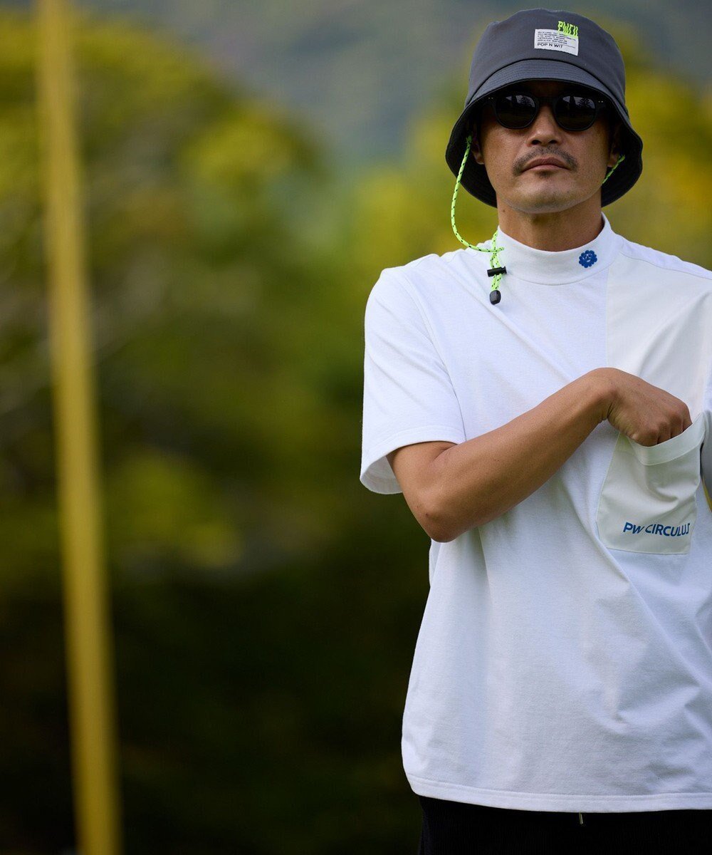 【ピーダブリュサーキュラス/PW CIRCULUS / MEN】の【吸水速乾 / UV遮蔽率99.5% UVカット / ストレッチ】【MEN】ポケットモックT ゴルフ インテリア・キッズ・メンズ・レディースファッション・服の通販 founy(ファニー) 　ファッション　Fashion　メンズファッション　Fashion for Men　トップス・カットソー　Cut & Sew Tops　メンズシャツ　Shirts　秋　Autumn　カットソー　Cut and Sewn Top　コンビ　Combo, Combination Style　吸水　Absorbent, Quick-Dry　シンプル　Simple, Minimal　ストレッチ　Stretch, Stretchy Fabric　人気　Popular, Best Seller　ボトム　Bottoms, Lower Wear　ポケット　Pocket, Pocket Detail　A/W・秋冬　Autumn/Winter　夏　Summer　ゴルフ　Golf　2025年　2025　2025-2026秋冬・A/W　Autumn/Winter 2025–26 AW25–26　ホワイト系|ID: prp329100004622239 ipo3291000000035213030