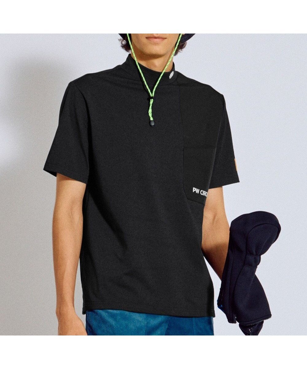 【ピーダブリュサーキュラス/PW CIRCULUS / MEN】の【吸水速乾 / UV遮蔽率99.5% UVカット / ストレッチ】【MEN】ポケットモックT ゴルフ インテリア・キッズ・メンズ・レディースファッション・服の通販 founy(ファニー) 　ファッション　Fashion　メンズファッション　Fashion for Men　トップス・カットソー　Cut & Sew Tops　メンズシャツ　Shirts　秋　Autumn　カットソー　Cut and Sewn Top　コンビ　Combo, Combination Style　吸水　Absorbent, Quick-Dry　シンプル　Simple, Minimal　ストレッチ　Stretch, Stretchy Fabric　人気　Popular, Best Seller　ボトム　Bottoms, Lower Wear　ポケット　Pocket, Pocket Detail　A/W・秋冬　Autumn/Winter　夏　Summer　ゴルフ　Golf　2025年　2025　2025-2026秋冬・A/W　Autumn/Winter 2025–26 AW25–26　ブラック系|ID: prp329100004622239 ipo3291000000035213031