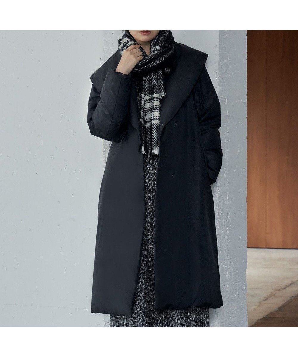 【アイシービー/iCB】のADSダウン ショールカラーコート インテリア・キッズ・メンズ・レディースファッション・服の通販 founy(ファニー) 　ファッション　Fashion　レディースファッション　Fashion for Women　アウター　Coat / Outerwear Collection　コート・ロングコート・ピーコート　Long Coats, Peacoats & More　レディースジャケット・軽アウター　Jackets　コーティング　Coating, Coated Finish　ショート　Short, Short Length　ショール　Shawl, Wrap　ジャケット　Jacket, Outerwear　タフタ　Taffeta, Structured Fabric　ダウン　Down, Puffer　ダブル　Double, Double-Breasted　バランス　Balance, Style Balance　ポケット　Pocket, Pocket Detail　冬　Winter / This Winter　A/W・秋冬　Autumn/Winter　2024年　2024　2024-2025秋冬・A/W　Autumn/Winter 2024–25 AW24–25　ブラック系|ID: prp329100004622245 ipo3291000000033551909