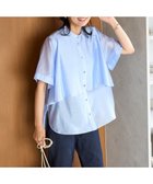 【アンフィーロ 自由区/UNFILO】の【接触冷感/洗える】シアー ヨークシャツ サックス|ID:prp329100004622253