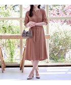 【ティアクラッセ/Tiaclasse】の【洗える】ベルト付きスキッパーシャツワンピース ピンク|ID: prp329100004622266 ipo3291000000033171661