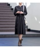 【ティアクラッセ/Tiaclasse】の【洗える】ベルト付きスキッパーシャツワンピース チャコールグレー|ID: prp329100004622266 ipo3291000000033171663