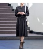 【ティアクラッセ/Tiaclasse】の【洗える】ベルト付きスキッパーシャツワンピース チャコールグレー|ID: prp329100004622266 ipo3291000000033542335
