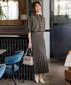 【エニィ スィス/any SiS】のウーステッドエステル プリーツスカート モカグレー|ID: prp329100004622338 ipo3291000000034331674