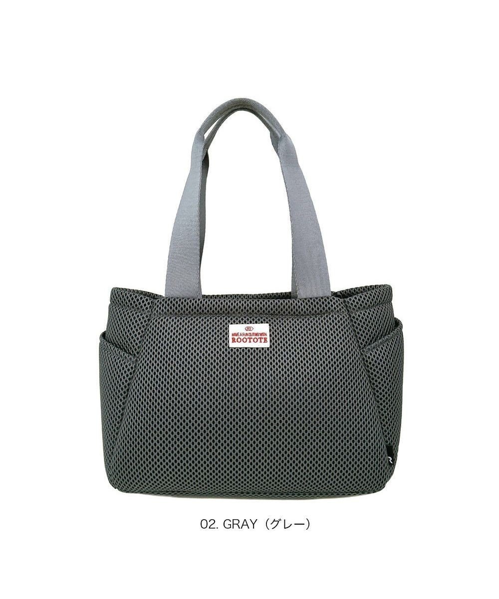【ルートート/ROOTOTE】の3672【仕切り+自立+肩掛け】 LT.デリ.パルーティ.ウエッファ-A インテリア・キッズ・メンズ・レディースファッション・服の通販 founy(ファニー) ファッション Fashion レディースファッション Fashion for Women バッグ Bags カメラ Camera Accessories シンプル Simple, Minimal ハンカチ Handkerchief, Hanky フォルム Silhouette, Form プリント Print, Printed Pattern ボックス Boxy, Box Shape ポケット Pocket, Pocket Detail メッシュ Mesh, Net Fabric ランダム Random, Irregular おすすめ Recommended / Our Picks ギフト プレゼント Gift / Present 新作・新入荷 New Arrivals / New In 02:グレー|ID: prp329100004622937 ipo3291000000033310096