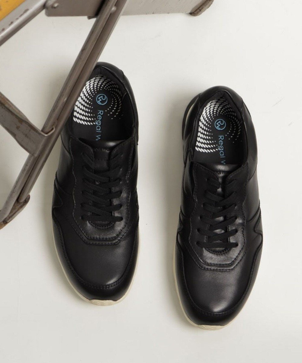 【リーガル フットコミュニティ/REGAL FOOT COMMUNITY / MEN】の【リーガルウォーカーメンズ】351W 軽量厚底スニーカー インテリア・キッズ・メンズ・レディースファッション・服の通販 founy(ファニー) 　ファッション　Fashion　メンズファッション　Fashion for Men　シューズ・靴　Shoes　スニーカー / カジュアルにもスポーティにも　Sneakers & Trainers　厚底　Platform Shoes　クッション　Cushion, Throw Pillow　軽量　Lightweight, Ultra Light　スニーカー　Sneakers, Trainers　スリット　Slit, Slit Detail　ラバー　Rubber, Rubber Sole　ブラック|ID: prp329100004623497 ipo3291000000033246655