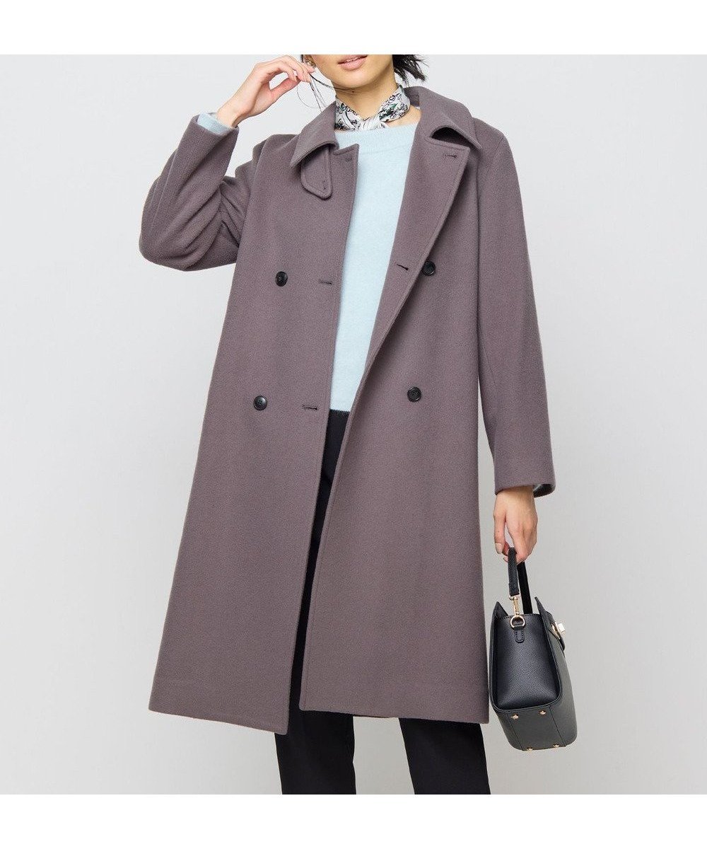 【組曲/KUMIKYOKU】のライトビーバー トレンチライク ロングコート 人気、トレンドファッション・服の通販 founy(ファニー) 　ファッション　Fashion　レディースファッション　Fashion for Women　アウター　Coat / Outerwear Collection　コート・ロングコート・ピーコート　Long Coats, Peacoats & More　レディースジャケット・軽アウター　Jackets　クラシカル　Classical, Vintage-Inspired　ジャケット　Jacket, Outerwear　トレンチ　Trench, Trench Coat　バランス　Balance, Style Balance　フォルム　Silhouette, Form　ミドル　Middle Length, Mid Height　モダン　Modern, Contemporary　ラップ　Wrap, Wrap Design　ロング　Long, Long-Length　A/W・秋冬　Autumn/Winter　 other-1|ID: prp329100004623505 ipo3291000000033487483