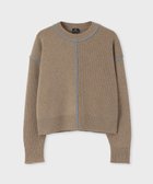 【ポール スミス/Paul Smith】のパイピング クルーネック ニット 人気、トレンドファッション・服の通販 founy(ファニー) ファッション Fashion レディースファッション Fashion for Women トップス・カットソー Cut & Sew Tops ニット Knit Tops & Sweaters カットソー Cut and Sewn Top ショルダー Shoulder, Shoulder Strap シンプル Simple, Minimal セーター Sweater, Knitwear ドロップ Drop Shoulder, Dropped Style パイピング Piping, Trim Design モダン Modern, Contemporary 夏 Summer S/S・春夏 SS, Spring/Summer, Warm Season A/W・秋冬 Autumn/Winter thumbnail ブラウン|ID: prp329100004623508 ipo3291000000033541875