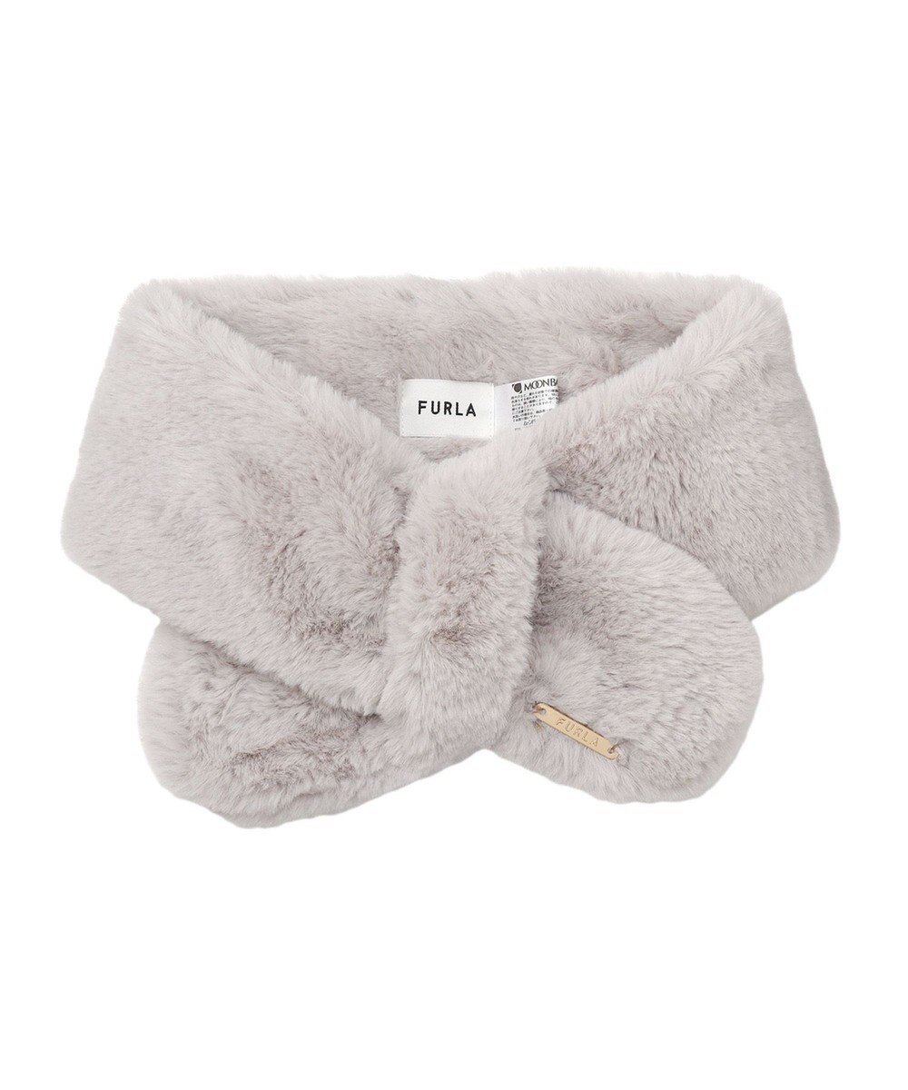 【ムーンバット/MOONBAT】のFURLA ファーティペット 差し込み ロゴプレート付 フェイクファーマフラー 人気、トレンドファッション・服の通販 founy(ファニー) 　ファッション　Fashion　レディースファッション　Fashion for Women　マフラー・スヌード / 冬小物の定番　Scarves & Mufflers　イタリア　Italy　エレガント 上品　Elegant　コレクション　Collection, Seasonal Line　コンパクト　Compact, Small Size　スヌード　Snood, Infinity Scarf　パターン　Pattern, Design Print　プレート　Plate, Dish　防寒　Cold Protection, Winter-Ready　マフラー　Scarf, Muffler　リボン　Ribbon, Bow　ループ　Loop, Loop Knit　A/W・秋冬　Autumn/Winter　 other-1|ID: prp329100004623524 ipo3291000000033630904