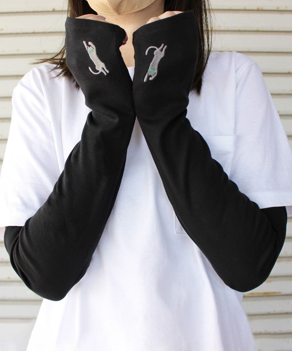 【オルクベット/ORuKuBET】の【WOMEN】 おひるねねこ刺繍UVグローブ / UVカット / 猫グッズ 人気、トレンドファッション・服の通販 founy(ファニー) 　ファッション　Fashion　レディースファッション　Fashion for Women　手袋　Gloves & Mittens　シリコン　Silicone, Silicone Material　夏　Summer　旅行　Travel　春　Spring　S/S・春夏　SS, Spring/Summer, Warm Season　猫　Cat, Kitty　 other-1|ID: prp329100004623568 ipo3291000000033196087