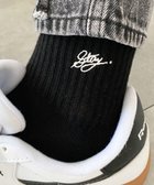 【ウィゴー/WEGO】のカラーロゴ刺繍アンクルパイルソックス ブラック|ID: prp329100004623610 ipo3291000000033441703