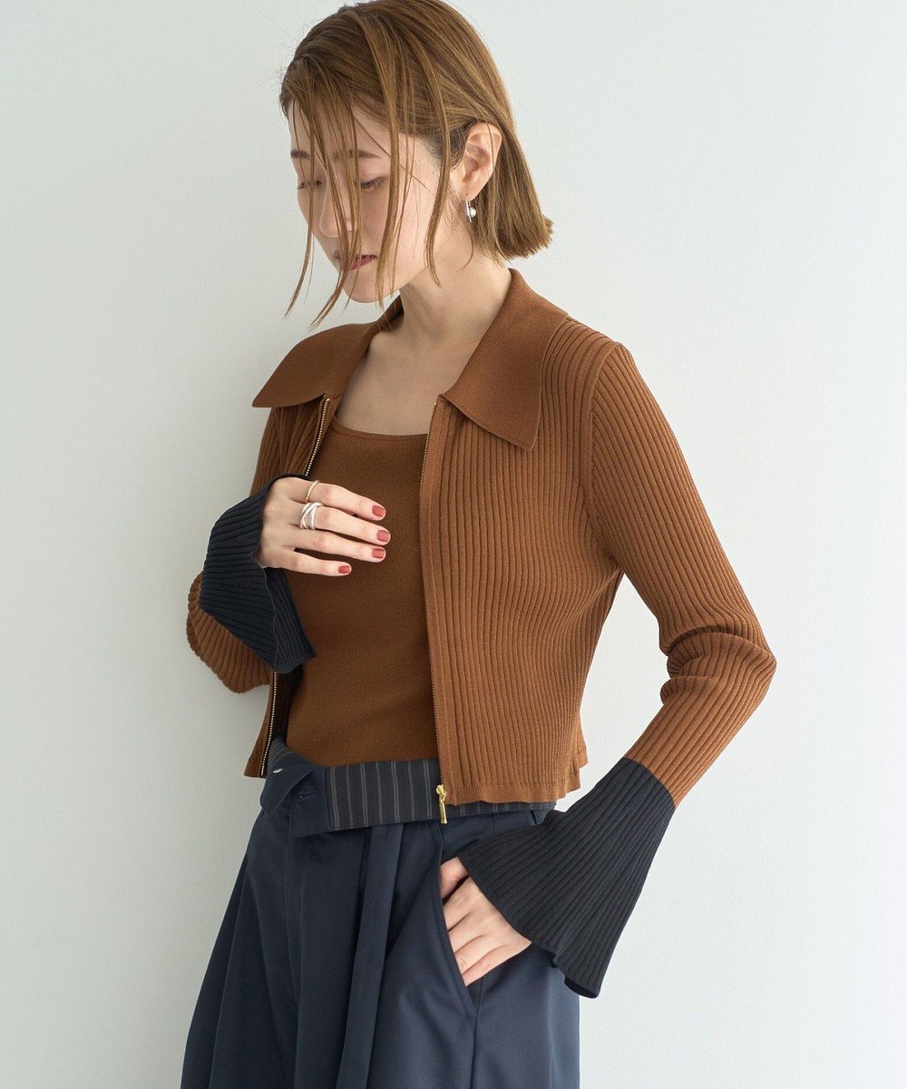 【イェッカ ヴェッカ/YECCA VECCA】の【2点SET】キャミセット襟付きZIPカーディガン インテリア・キッズ・メンズ・レディースファッション・服の通販 founy(ファニー) 　ファッション　Fashion　レディースファッション　Fashion for Women　トップス・カットソー　Cut & Sew Tops　カーディガン・羽織り　Layered Style Cardigans　キャミソール&ノースリーブ　Camisoles & Sleeveless Tops　アンサンブル　Ensemble Set　カーディガン　Cardigan, Knitwear　キャミソール　Camisole, Spaghetti Strap Top　ポケット　Pocket, Pocket Detail　人気　Popular, Best Seller　A/W・秋冬　Autumn/Winter　Camel|ID: prp329100004623645 ipo3291000000033716507