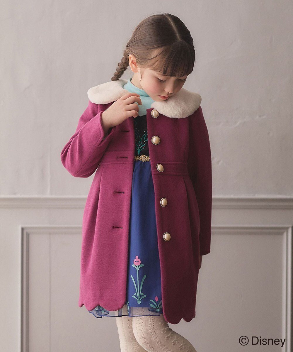 【エニファム/any FAM / KIDS】のウール ライク コート インテリア・キッズ・メンズ・レディースファッション・服の通販 founy(ファニー) 　ファッション　Fashion　キッズファッション　Fashion for Kids　アウター　Coat Outerwear /Kids　クラシカル　Classical, Vintage-Inspired　シンプル　Simple, Minimal　ジャケット　Jacket, Outerwear　パール　Pearl, Pearl Accent　ポケット　Pocket, Pocket Detail　エレガント 上品　Elegant　洗える　Machine Washable　A/W・秋冬　Autumn/Winter　ローズ|ID: prp329100004624151 ipo3291000000033451096