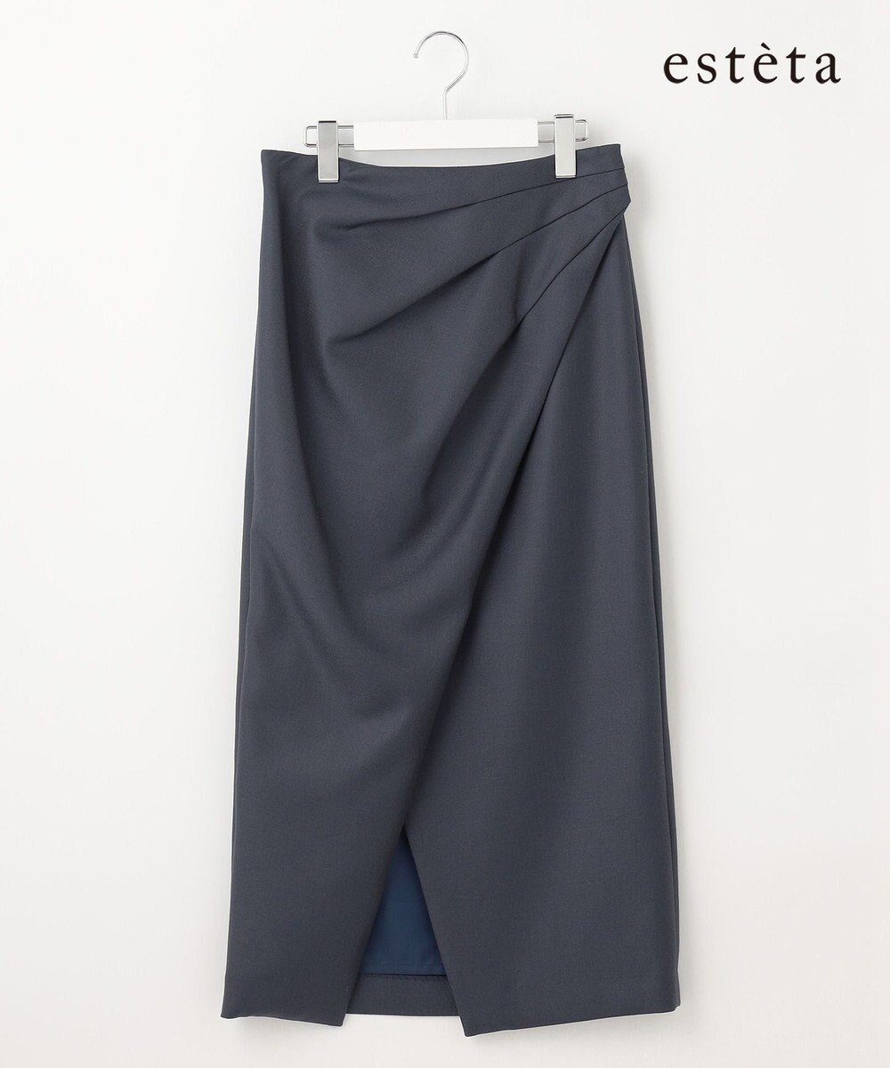 【23区/NIJYUSANKU】の【エステータ】ウールシルクダブルクロス スカート 人気、トレンドファッション・服の通販 founy(ファニー) 　ファッション　Fashion　レディースファッション　Fashion for Women　スカート　Skirts　エアリー　Airy Texture　シルク　Silk, 100% Silk　ドレープ　Drape, Draping Fabric　ラグジュアリー　Luxury, Elegant　ラップ　Wrap, Wrap Design　A/W・秋冬　Autumn/Winter　冬　Winter / This Winter　 other-1|ID: prp329100004624336 ipo3291000000033207086