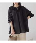 【アメリカンホリック/AMERICAN HOLIC】のスキッパーギャザーブラウス Black|ID: prp329100004624801 ipo3291000000033218221