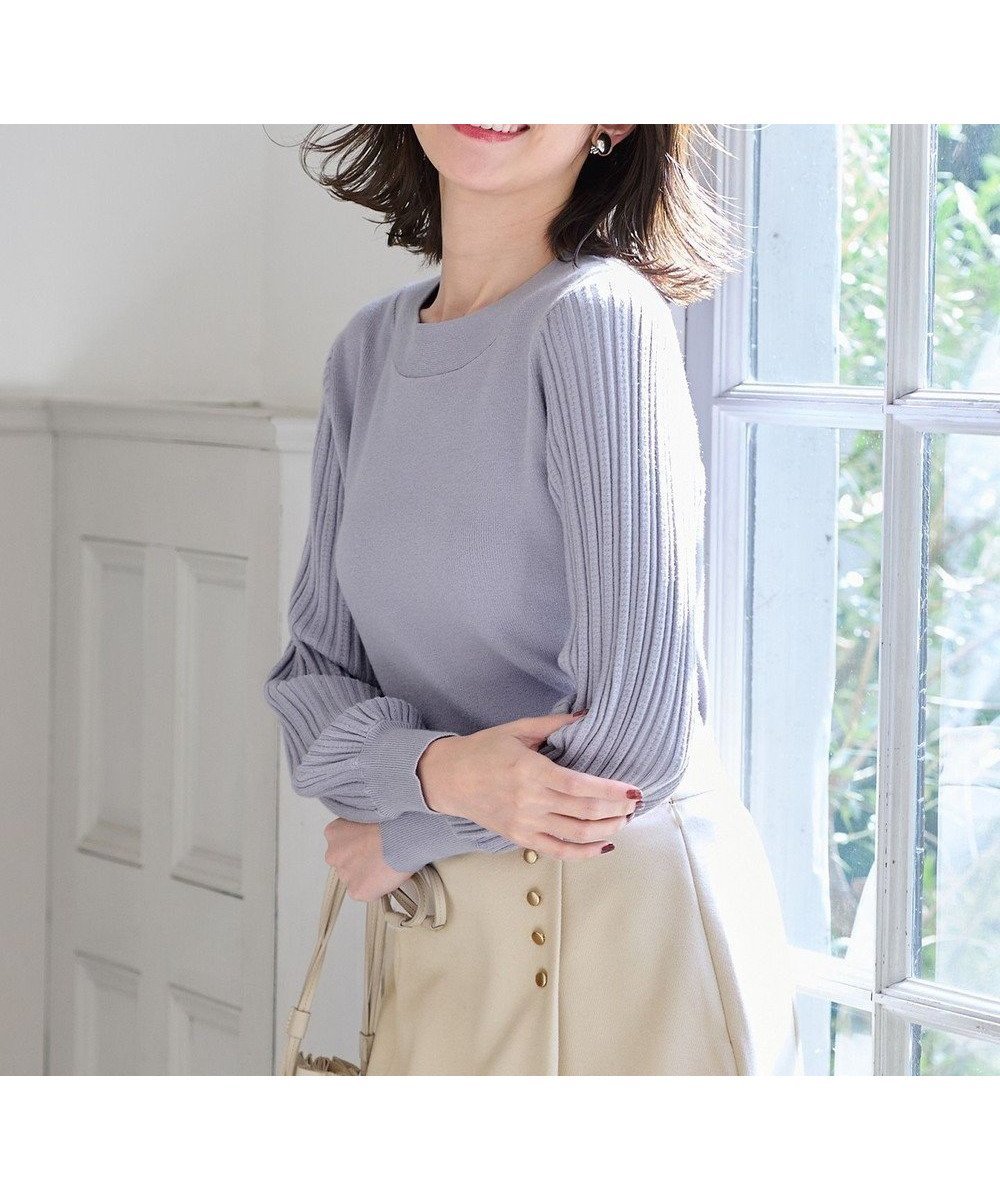 【エニィ スィス/any SiS】の【洗える】冬のシャルマン パフスリーブ ニット インテリア・キッズ・メンズ・レディースファッション・服の通販 founy(ファニー) ファッション Fashion レディースファッション Fashion for Women トップス・カットソー Cut & Sew Tops ニット Knit Tops & Sweaters コンパクト Compact, Small Size スリーブ Sleeve, Long Sleeve / Short Sleeve セーター Sweater, Knitwear エレガント 上品 Elegant 冬 Winter / This Winter 洗える Machine Washable 畦 Ribbed Knit A/W・秋冬 Autumn/Winter ラベンダー|ID: prp329100004624802 ipo3291000000034425116