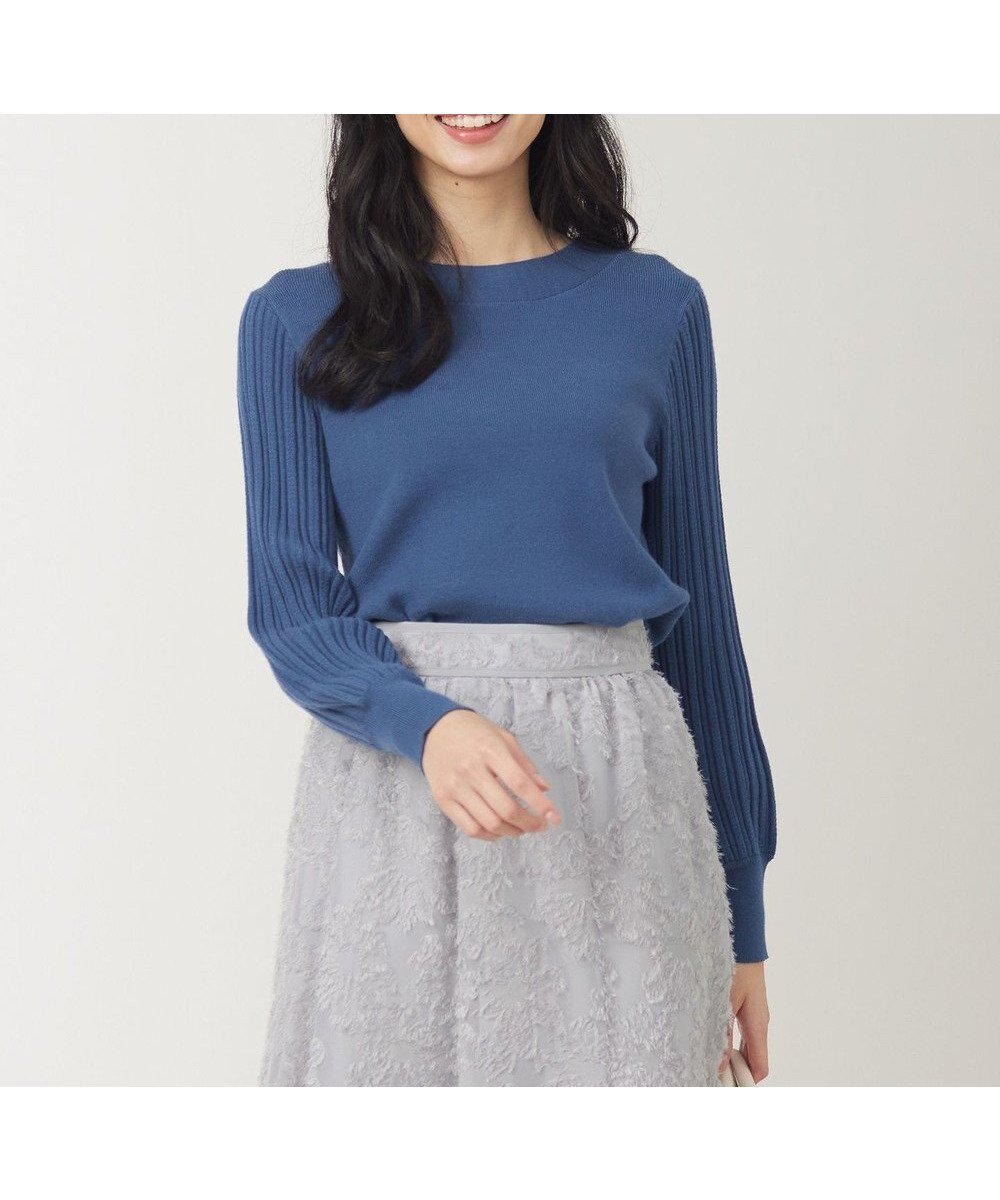 【エニィ スィス/any SiS】の【洗える】冬のシャルマン パフスリーブ ニット インテリア・キッズ・メンズ・レディースファッション・服の通販 founy(ファニー) ファッション Fashion レディースファッション Fashion for Women トップス・カットソー Cut & Sew Tops ニット Knit Tops & Sweaters コンパクト Compact, Small Size スリーブ Sleeve, Long Sleeve / Short Sleeve セーター Sweater, Knitwear エレガント 上品 Elegant 冬 Winter / This Winter 洗える Machine Washable 畦 Ribbed Knit A/W・秋冬 Autumn/Winter ダルブルー|ID: prp329100004624802 ipo3291000000034425117