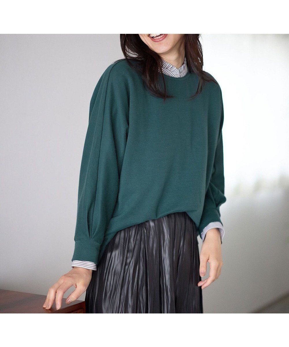 【エニー/ANY】の【洗濯機可】かのこドルマンプルオーバー インテリア・キッズ・メンズ・レディースファッション・服の通販 founy(ファニー) 　ファッション　Fashion　レディースファッション　Fashion for Women　トップス・カットソー　Cut & Sew Tops　シャツ・ブラウス・オフィスカジュアル　Elegant Blouses & Button-Ups　ロングTシャツ・Tシャツ　Longline T-Shirts & Tees　カジュアルプルオーバー・ニットトップス　Pullovers & Knit Tops / Casual Pullovers　カットソー・ベーシックTシャツ　Cut-and-Sewn Tops / Stretch Tees & Basics　おすすめ　Recommended / Our Picks　カットソー　Cut and Sewn Top　カフス　Cuff Design　トレンド　Trend, Trending Now　A/W・秋冬　Autumn/Winter　ターコイズ|ID: prp329100004624923 ipo3291000000034273332