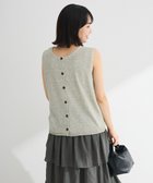【グリーンパークス/Green Parks】の前後2way ミックスカラーノースリーブニット Khaki|ID: prp329100004624960 ipo3291000000033221921