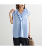 【グリーンパークス/Green Parks】のノースリーブストライプフリルブラウス 人気、トレンドファッション・服の通販 founy(ファニー) ファッション Fashion レディースファッション Fashion for Women トップス・カットソー Cut & Sew Tops キャミソール&ノースリーブ Camisoles & Sleeveless Tops シャツ・ブラウス・オフィスカジュアル Elegant Blouses & Button-Ups おすすめ Recommended / Our Picks スリーブ Sleeve, Long Sleeve / Short Sleeve フレンチ French, French Style フロント Front, Front Design ポケット Pocket, Pocket Detail リボン Ribbon, Bow A/W・秋冬 Autumn/Winter thumbnail Sax|ID: prp329100004624961 ipo3291000000033544433