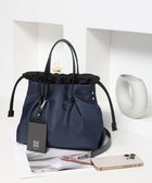【スタイルコード/STYLE CODE】の【PADMA/パドマ】ナイロン×レザー 巾着 ショルダーバッグ 2WAY ネイビー|ID: prp329100004624962 ipo3291000000033221948
