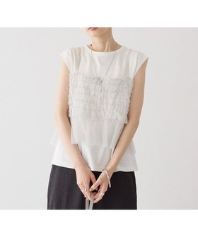 【アメリカンホリック/AMERICAN HOLIC】の【2点セット】チュールキャミ+ノースリーブT 人気、トレンドファッション・服の通販 founy(ファニー) ファッション Fashion レディースファッション Fashion for Women トップス・カットソー Cut & Sew Tops キャミソール&ノースリーブ Camisoles & Sleeveless Tops シャツ・ブラウス・オフィスカジュアル Elegant Blouses & Button-Ups ロングTシャツ・Tシャツ Longline T-Shirts & Tees カットソー・ベーシックTシャツ Cut-and-Sewn Tops / Stretch Tees & Basics 新作・新入荷 New Arrivals / New In おすすめ Recommended / Our Picks カットソー Cut and Sewn Top デニム Denim, Jeans Material ノースリーブ Sleeveless, No-Sleeve ビスチェ Bustier, Corset Top フェミニン Feminine, Girly フリル Frill, Ruffle フロント Front, Front Design ポケット Pocket, Pocket Detail ラップ Wrap, Wrap Design 夏 Summer 春 Spring S/S・春夏 SS, Spring/Summer, Warm Season |ID:prp329100004624996