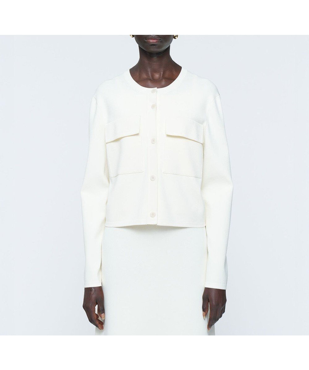 【ジョゼフ/JOSEPH】のフルニードルビスコース ニットジャケット インテリア・キッズ・メンズ・レディースファッション・服の通販 founy(ファニー) ファッション Fashion レディースファッション Fashion for Women アウター Coat / Outerwear Collection レディースジャケット・軽アウター Jackets ノーカラージャケット / シンプル上品コーデ Collarless Jackets なめらか Smooth, Silky Texture エレガント 上品 Elegant ジャケット Jacket, Outerwear チューブ Tube, Tube Top パッチ Patch, Appliqué フィット Fit, Slim Fit フラップ Flap, Flap Pocket ポケット Pocket, Pocket Detail リラックス Relax, Relaxed Fit A/W・秋冬 Autumn/Winter Ivory|ID: prp329100004625005 ipo3291000000033222580