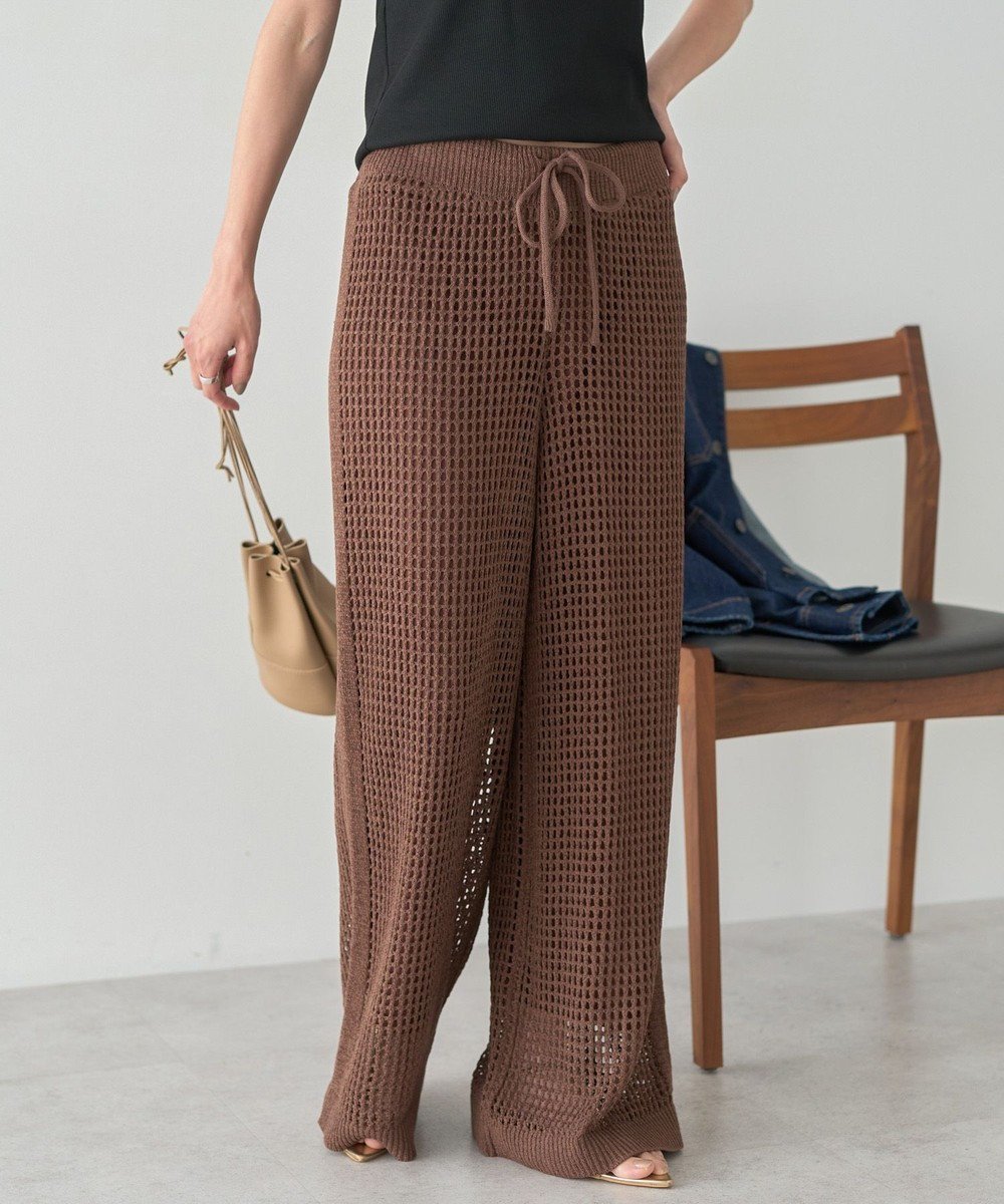 【アメリカンホリック/AMERICAN HOLIC】のメッシュパンツ インテリア・キッズ・メンズ・レディースファッション・服の通販 founy(ファニー) 　ファッション　Fashion　レディースファッション　Fashion for Women　パンツ　Pants & Trousers　ストレート　Straight, Straight Cut　ポケット　Pocket, Pocket Detail　メッシュ　Mesh, Net Fabric　夏　Summer　春　Spring　S/S・春夏　SS, Spring/Summer, Warm Season　Brown|ID: prp329100004625055 ipo3291000000033597665