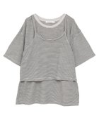【アメリカンホリック/AMERICAN HOLIC】の【2点セット】キャミレイヤードTシャツ Black|ID: prp329100004625062 ipo3291000000033223043