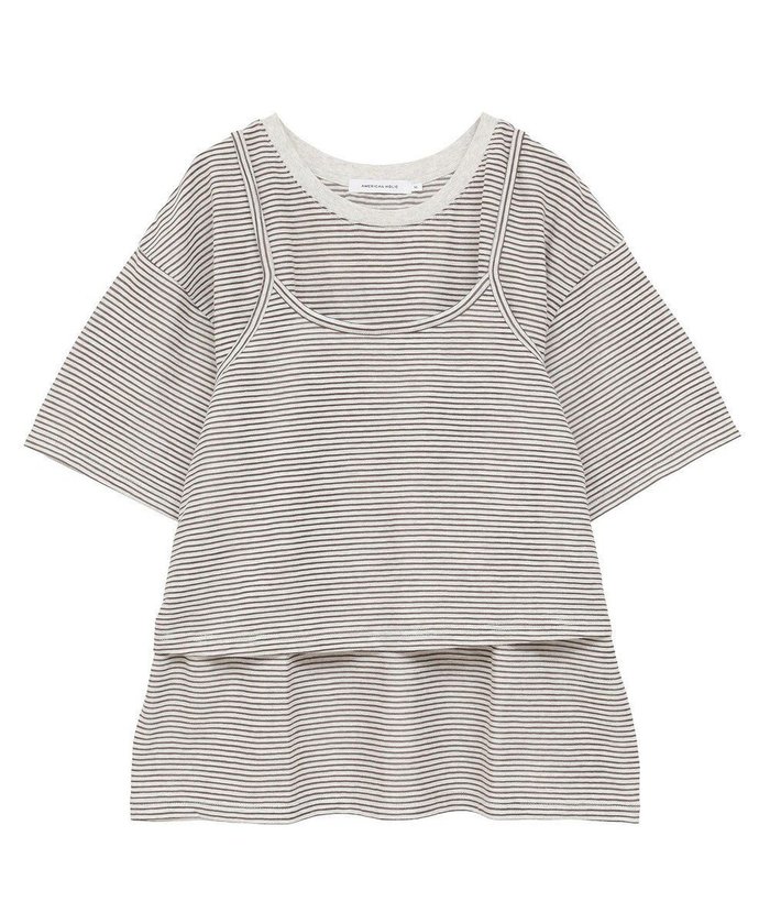 【アメリカンホリック/AMERICAN HOLIC】の【2点セット】キャミレイヤードTシャツ インテリア・キッズ・メンズ・レディースファッション・服の通販 founy(ファニー) https://founy.com/ ファッション Fashion レディースファッション Fashion for Women トップス・カットソー Cut & Sew Tops キャミソール&ノースリーブ Camisoles & Sleeveless Tops シャツ・ブラウス・オフィスカジュアル Elegant Blouses & Button-Ups ロングTシャツ・Tシャツ Longline T-Shirts & Tees カットソー・ベーシックTシャツ Cut-and-Sewn Tops / Stretch Tees & Basics 新作・新入荷 New Arrivals / New In おすすめ Recommended / Our Picks カットソー Cut and Sewn Top トレンド Trend, Trending Now ボーダー Border, Stripe ポケット Pocket, Pocket Detail 夏 Summer 春 Spring S/S・春夏 SS, Spring/Summer, Warm Season |ID: prp329100004625062 ipo3291000000033223046