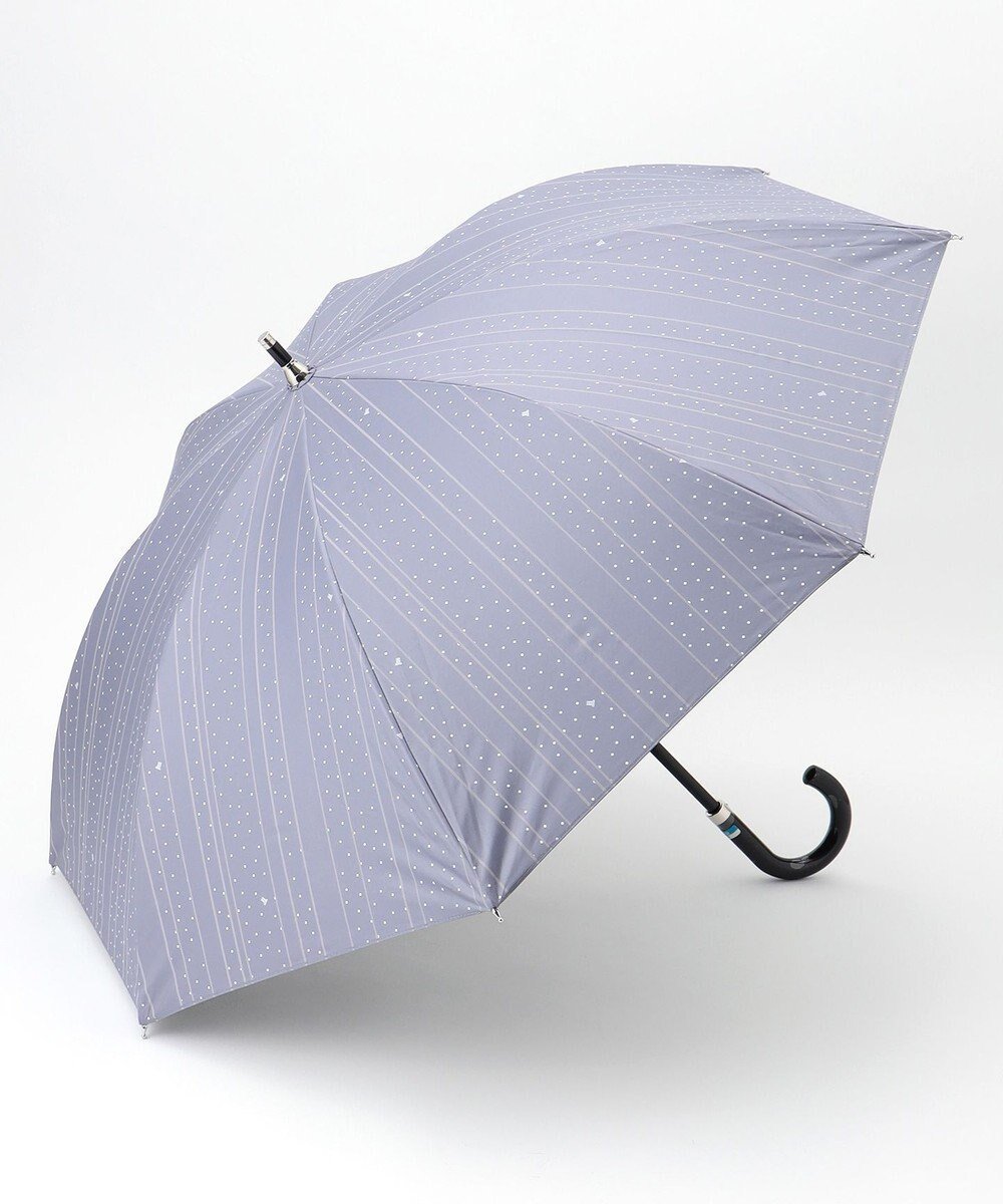 【ムーンバット/MOONBAT】の【ランバン オン ブルー(LANVIN en Bleu)】晴雨兼用日傘 ドットストライプ インテリア・キッズ・メンズ・レディースファッション・服の通販 founy(ファニー) 　ファッション　Fashion　レディースファッション　Fashion for Women　レイングッズ・傘・晴雨兼用傘　Umbrellas & Rain Gear　おすすめ　Recommended / Our Picks　ストライプ　Stripe, Striped Pattern　ドット　Polka Dot, Dot Pattern　ミックス　Mix, Mixed Style　傘　Umbrella, Parasol　日傘　Parasol, UV Umbrella　スカイブルー|ID: prp329100004625149 ipo3291000000033224862