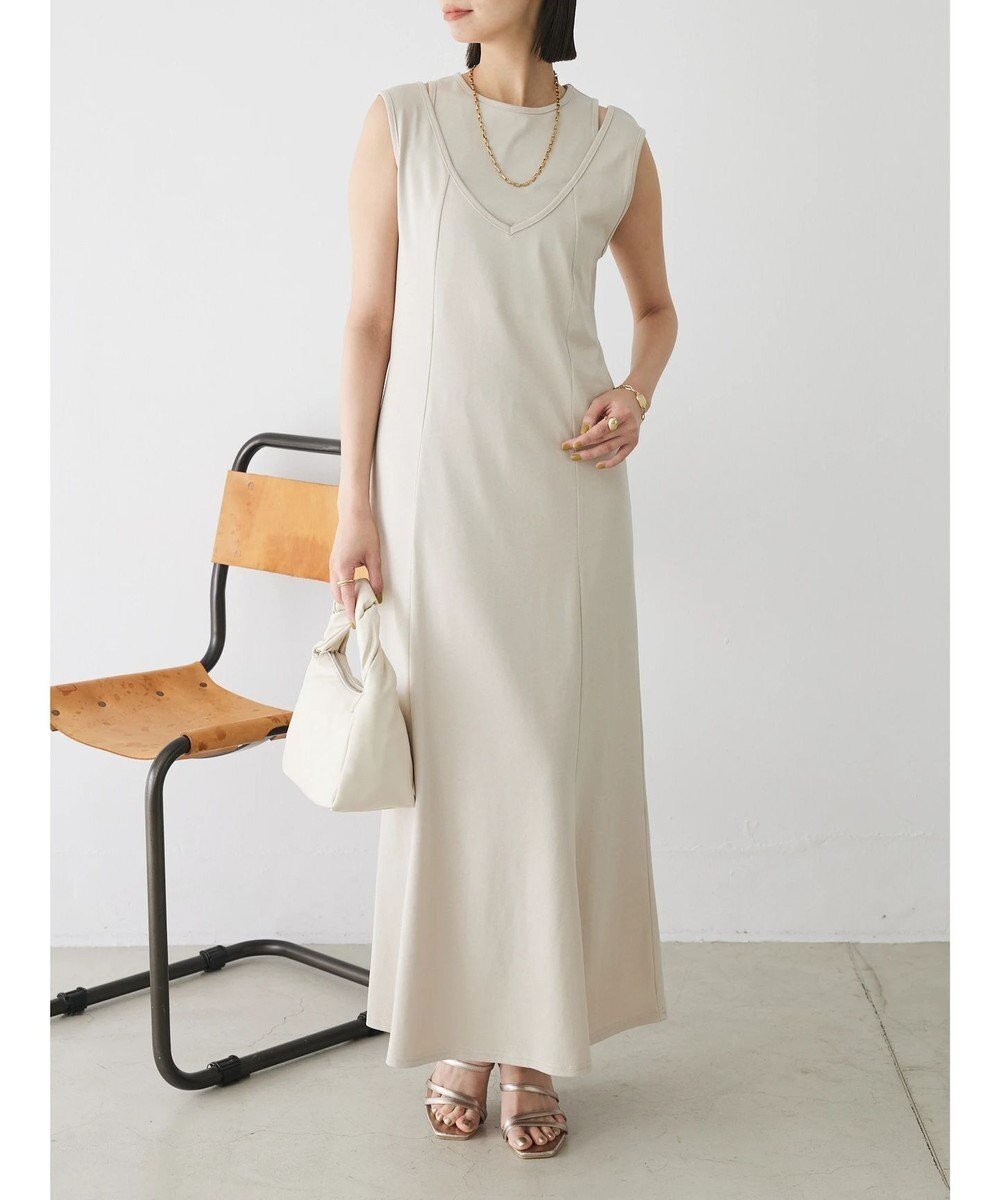 【グリーンパークス/Green Parks】のカットワークデザインカットソーワンピース 人気、トレンドファッション・服の通販 founy(ファニー) 　ファッション　Fashion　レディースファッション　Fashion for Women　ワンピース　Dresses　カットソー　Cut and Sewn Top　タンク　Tank Top, Sleeveless Top　トレンド　Trend, Trending Now　ノースリーブ　Sleeveless, No-Sleeve　フレア　Flare, Flared　ポケット　Pocket, Pocket Detail　夏　Summer　春　Spring　S/S・春夏　SS, Spring/Summer, Warm Season　 other-1|ID: prp329100004625182 ipo3291000000033225713