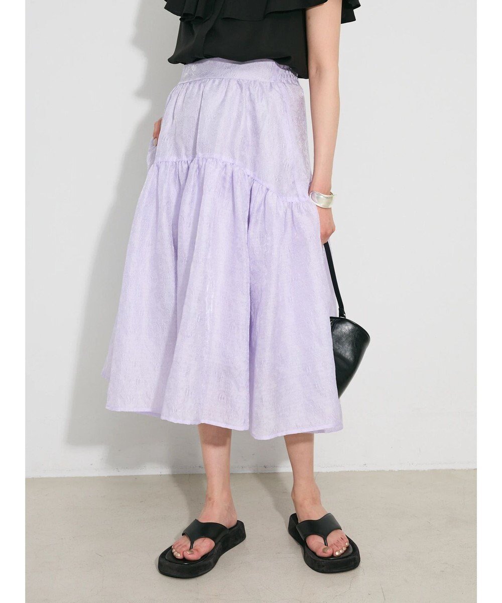 【グリーンパークス/Green Parks】のジャガードボリュームスカート インテリア・キッズ・メンズ・レディースファッション・服の通販 founy(ファニー) 　ファッション　Fashion　レディースファッション　Fashion for Women　スカート　Skirts　おすすめ　Recommended / Our Picks　ギャザー　Gathered, Ruffled　シンプル　Simple, Minimal　ジャカード／ジャガード　Jacquard, Woven Pattern　ポケット　Pocket, Pocket Detail　夏　Summer　A/W・秋冬　Autumn/Winter　Purple|ID: prp329100004625186 ipo3291000000033683718