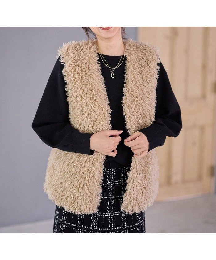 【エニィファム/any FAM】の【手洗い可】カールボアジレ インテリア・キッズ・メンズ・レディースファッション・服の通販 founy(ファニー) https://founy.com/ ファッション Fashion レディースファッション Fashion for Women アウター Coat / Outerwear Collection トップス・カットソー Cut & Sew Tops ベスト&ジレ / 重ね着スタイル Vests & Gilets シンプル Simple, Minimal ベスト Vest, Waistcoat A/W・秋冬 Autumn/Winter |ID: prp329100004625190 ipo3291000000033670808