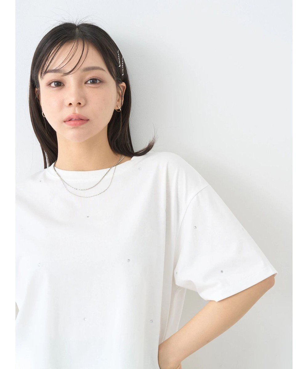 【アースミュージックアンドエコロジー/earth music&ecology】のキラキララインストーンプルオーバー 人気、トレンドファッション・服の通販 founy(ファニー) 　ファッション　Fashion　レディースファッション　Fashion for Women　トップス・カットソー　Cut & Sew Tops　シャツ・ブラウス・オフィスカジュアル　Elegant Blouses & Button-Ups　ロングTシャツ・Tシャツ　Longline T-Shirts & Tees　カジュアルプルオーバー・ニットトップス　Pullovers & Knit Tops / Casual Pullovers　カットソー・ベーシックTシャツ　Cut-and-Sewn Tops / Stretch Tees & Basics　カットソー　Cut and Sewn Top　ストーン　Stone, Gem-Like　ポケット　Pocket, Pocket Detail　A/W・秋冬　Autumn/Winter　 other-1|ID: prp329100004625295 ipo3291000000033682982