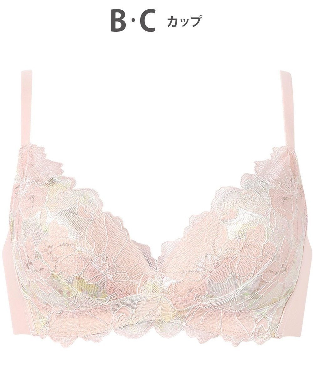 【ワコール/WACOAL】のノンワイヤーブラ 【SUHADA ONE】 谷間メイク ふっくらデコルテ 脇すっきりシルエット レディース BXB411 /ワコール インテリア・キッズ・メンズ・レディースファッション・服の通販 founy(ファニー) 　ファッション　Fashion　レディースファッション　Fashion for Women　アンダー　Underwear Essentials　エレガント 上品　Elegant　デコルテ　Décolleté, Neckline　トレンド　Trend, Trending Now　なめらか　Smooth, Silky Texture　人気　Popular, Best Seller　フィット　Fit, Slim Fit　フラット　Flat, Flat Shoes　フレーム　Frame, Outline　ブラジャー　Bra, Lingerie　プリント　Print, Printed Pattern　モダン　Modern, Contemporary　レース　Lace, Lace Fabric　ワイヤー　Wire, Wired Bra　おすすめ　Recommended / Our Picks　シェルピンク|ID: prp329100004625334 ipo3291000000035546869
