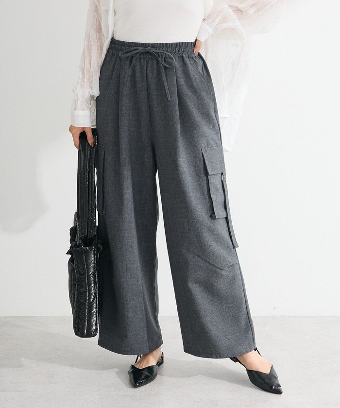 【グリーンパークス/Green Parks】の麻調ミリタリーカーゴパンツ インテリア・キッズ・メンズ・レディースファッション・服の通販 founy(ファニー) https://founy.com/ ファッション Fashion レディースファッション Fashion for Women パンツ Pants & Trousers ポケット Pocket, Pocket Detail 楽ちん Easy Fit, Comfortable A/W・秋冬 Autumn/Winter |ID: prp329100004625340 ipo3291000000033309824