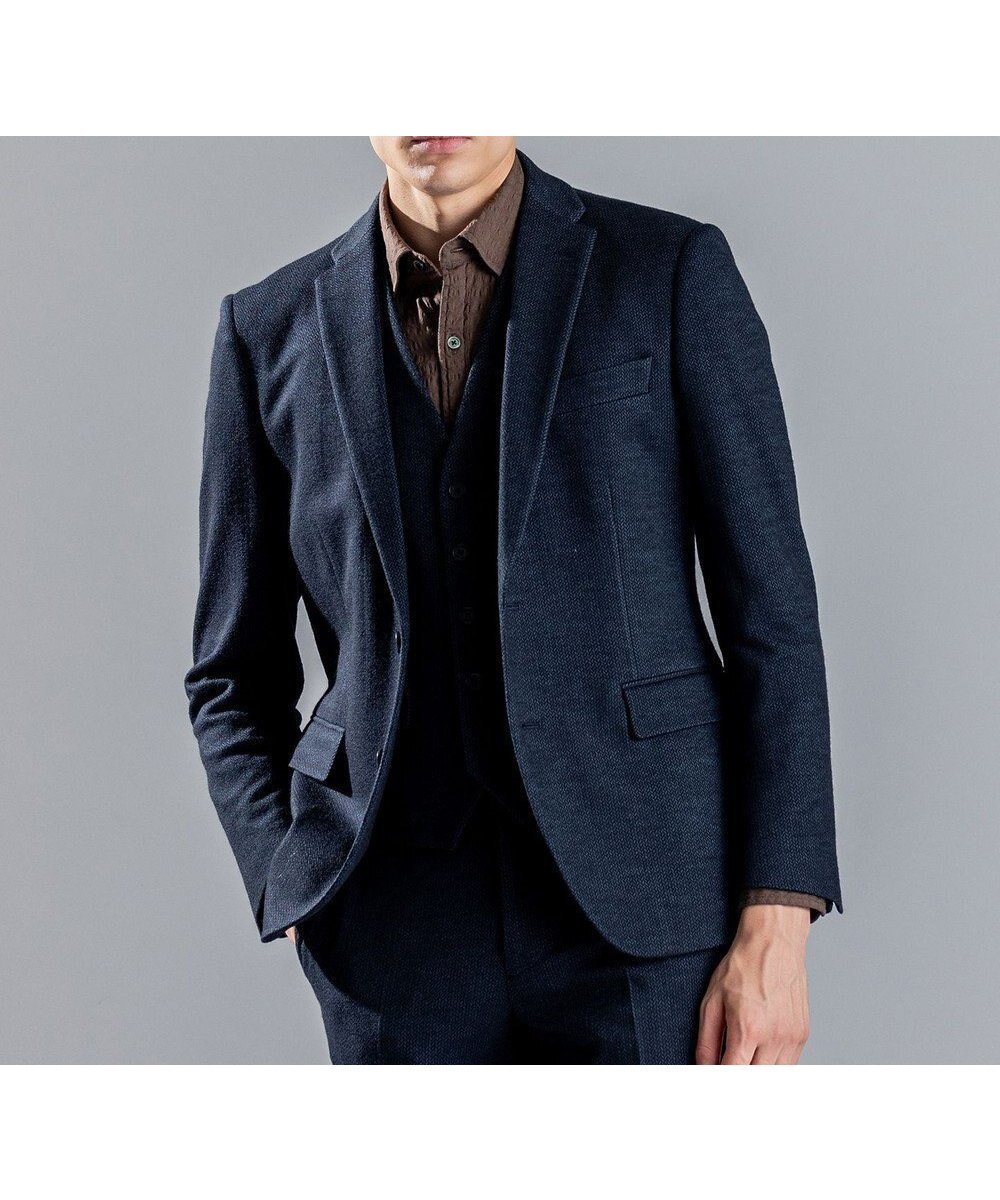 【ジョゼフ オム/JOSEPH HOMME / MEN】の【WEB限定カラーあり】ドビージャージー シングルジャケット インテリア・キッズ・メンズ・レディースファッション・服の通販 founy(ファニー) 　ファッション　Fashion　メンズファッション　Fashion for Men　アウター　Men's Coats Outerwear　テーラードジャケット　Tailored Jackets & Blazers　軽量　Lightweight, Ultra Light　シェイプ　Shape, Slim Fit　ジャケット　Jacket, Outerwear　ストレッチ　Stretch, Stretchy Fabric　センター　Center, Center Line　雑誌　Magazine, Fashion Magazine　フラップ　Flap, Flap Pocket　ベーシック　Basic, Essential　ポケット　Pocket, Pocket Detail　A/W・秋冬　Autumn/Winter　ビジネス 仕事 通勤　Business / Work / Commuting　ネイビー系|ID: prp329100004625495 ipo3291000000033231049