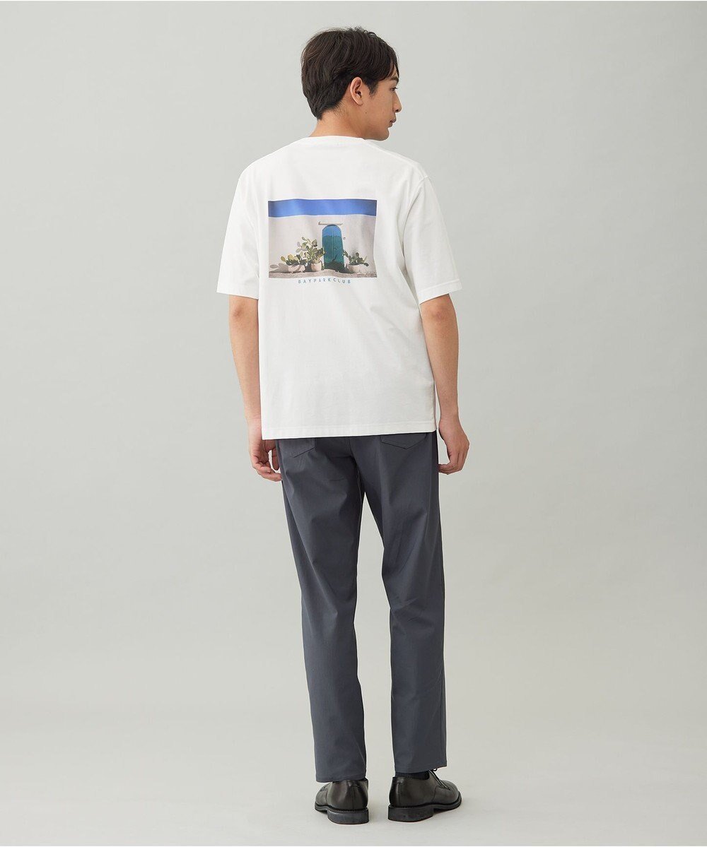 【アンフィーロ/UNFILO / MEN】の【接触冷感/UVケア】スマートストレッチ PHOTO TEE インテリア・キッズ・メンズ・レディースファッション・服の通販 founy(ファニー) 　ファッション　Fashion　メンズファッション　Fashion for Men　トップス・カットソー　Cut & Sew Tops　メンズシャツ　Shirts　おすすめ　Recommended / Our Picks　カットソー　Cut and Sewn Top　ストレッチ　Stretch, Stretchy Fabric　スマート　Smart, Elegant　スラックス　Slacks, Dress Pants　デニム　Denim, Jeans Material　プリント　Print, Printed Pattern　ヴィンテージ　Vintage Style　夏　Summer　春　Spring　S/S・春夏　SS, Spring/Summer, Warm Season　オフホワイト×ブルー|ID: prp329100004625496 ipo3291000000033432303