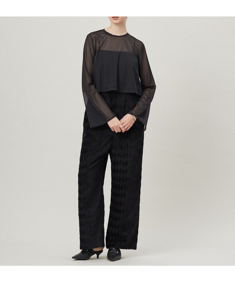 【アイシービー/iCB】のダイヤカットジャカード オールインワン 人気、トレンドファッション・服の通販 founy(ファニー) 　ファッション　Fashion　レディースファッション　Fashion for Women　ワンピース　Dresses　オールインワン・ワンピース　Dresses and Jumpsuits　サロペット&オールインワン　Dungarees & Jumpsuit Styles　カッティング　Cutting Detail　シャーリング　Shirring, Ruched　ジャカード／ジャガード　Jacquard, Woven Pattern　フレア　Flare, Flared　エレガント 上品　Elegant　2025年　2025　2025春夏・S/S　Spring/Summer 2025 SS25　 other-1|ID: prp329100004625498 ipo3291000000033231101