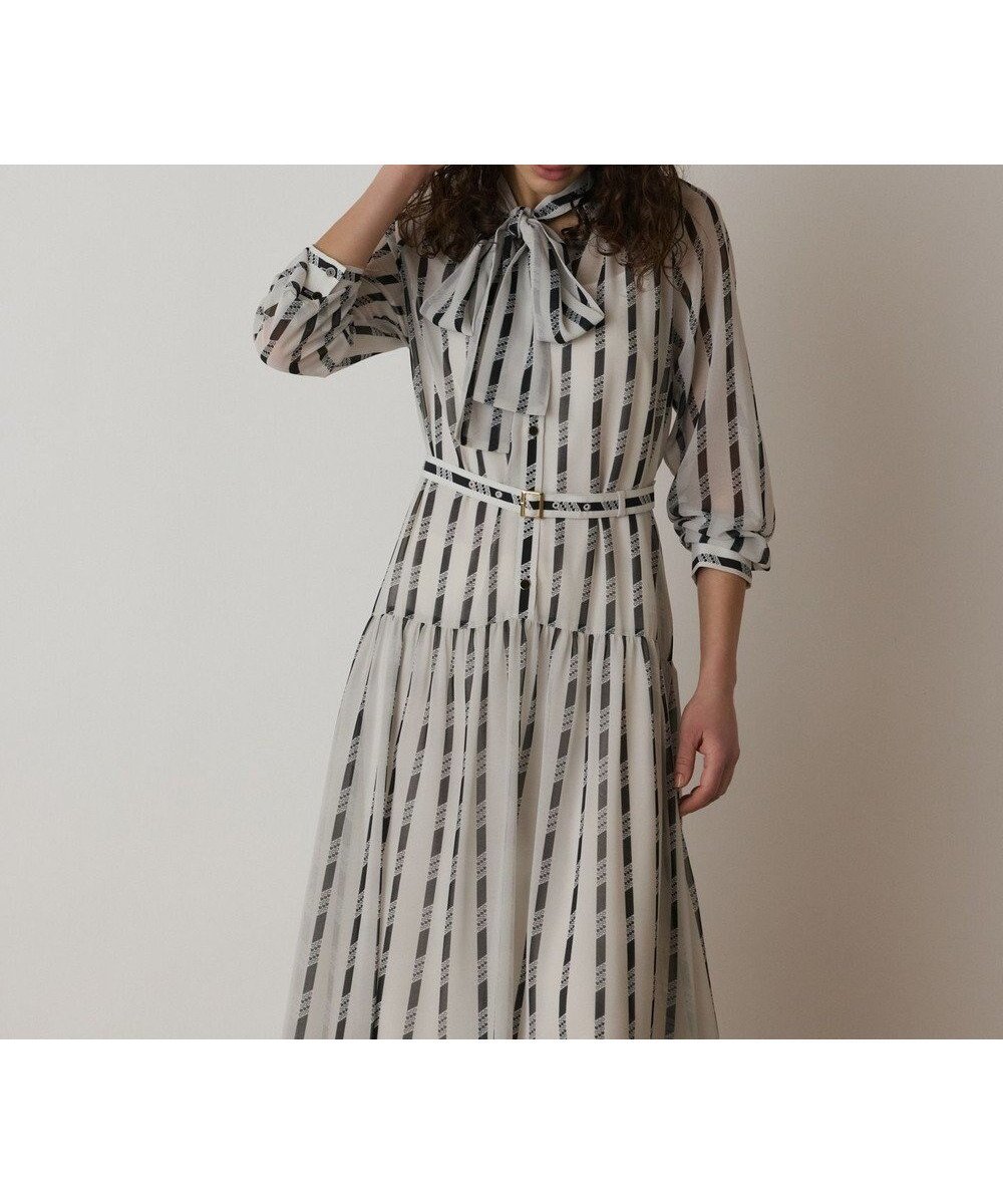 【グレース コンチネンタル/GRACE CONTINENTAL】のハートストライプワンピース 人気、トレンドファッション・服の通販 founy(ファニー) 　ファッション　Fashion　レディースファッション　Fashion for Women　ワンピース　Dresses　春　Spring　シアー　Sheer, See-Through　スタンド　Stand Collar, Upright Stand　ストライプ　Stripe, Striped Pattern　S/S・春夏　SS, Spring/Summer, Warm Season　夏　Summer　エレガント 上品　Elegant　 other-1|ID: prp329100004625504 ipo3291000000033231161