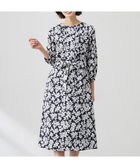 【ジェイ プレス/J.PRESS】の【洗える】スパンフラワープリント ワンピース ネイビー×オフ系|ID: prp329100004625514 ipo3291000000033476158