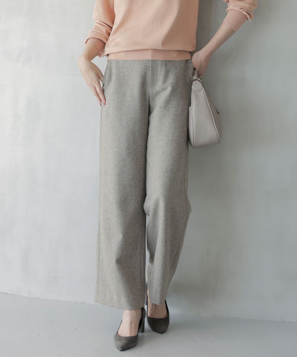 【ジェイ プレス/J.PRESS】のネップヘリンボーンワイドパンツ 人気、トレンドファッション・服の通販 founy(ファニー) 　ファッション　Fashion　レディースファッション　Fashion for Women　パンツ　Pants & Trousers　ウォーム　Warm Fabric　シャンブレー　Chambray, Denim-Like Fabric　シルク　Silk, 100% Silk　ストレッチ　Stretch, Stretchy Fabric　ネップ　Nepp, Slub Yarn　バランス　Balance, Style Balance　ループ　Loop, Loop Knit　ワイド　Wide, Wide Fit　冬　Winter / This Winter　A/W・秋冬　Autumn/Winter　 other-1|ID: prp329100004625519 ipo3291000000033661159